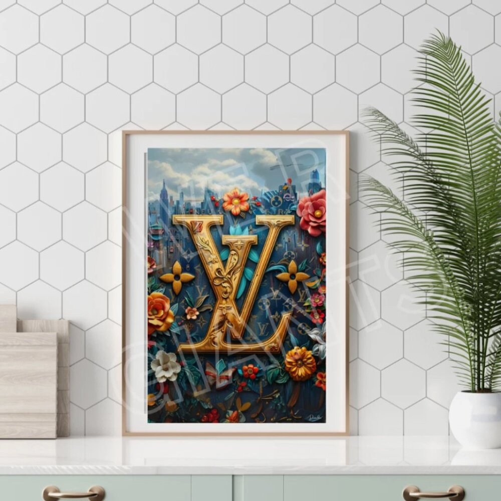 Luxury Louis Vuitton Flower City Collection 11x17 Art Print